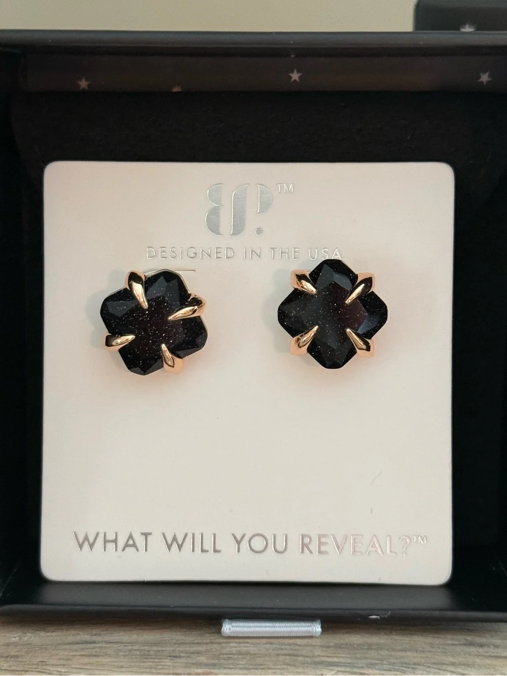 Bomb Party Obsidia Earrings “The Fractra Studs” Brand New!